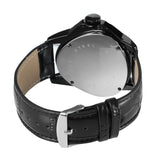 New Arrival Top Brand Hollow Bar Scale Mechanical Triangle Design Black Leather Strap Mechanical Watches for Men
