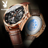 New Arrival Luxury Classic Brand Original Leather Strap Business Fashion Automatic Mechanical Men's Wrist Watches