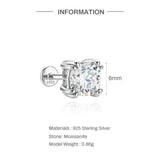 Pear, Princess, Marquise, Cushion Asscher Cut Silver Moissanite Diamonds Stud Earrings