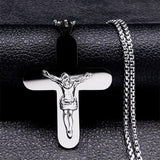 Cross Christian Church Prayer Necklace - Stainless Steel Gold Colour Bible Amulet Necklaces Jewellery - The Jewellery Supermarket