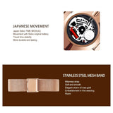 Simple Design Top Brand Stainless Steel Strap Quartz Ladies Watch - 3ATM Waterproof Multifunctional Women's Watches