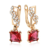 Multicolour 14K Gold Filled AAA Lab Created Zircon Diamonds Lizard Drop Earrings