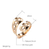 Super Trendy Fashion Geometry Filled 14K Rose Gold AAA Zircon Dimonds Ring for Women - Fine Bride Jewellery