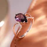 14 Karat Gold Filled Transparent Grey AAA Zircon Crystal Rings For Women Special Jewellery