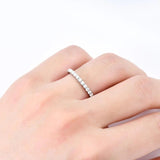 Superb GRA Certified Full 2mm Round Moissanite Diamonds Eternity Ladies S925 Sterling Silver Wedding Fine Jewellery