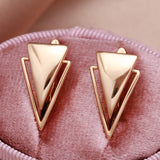 14 Karat Gold Filled Minimalist Geometric Personality Glossy Women's Dangle Earrings