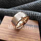 Polished Brushed Flat 10MM 12MM Classic Tungsten Men Women Wedding Ring Comfort Fit