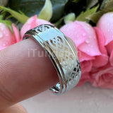 New Stepped Edges Laser Engraved Comfort Fit Men Women Tungsten Wedding Ring