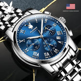 Top Brand Men's Stainless Steel Quartz Wristwatch Classic Business Casual High Quality Waterproof Wristwatch