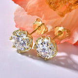 Superb 0.1-2CT Round Cut D Colour VVS1 Moissanite Diamonds Unisex Stud Earrings