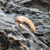 Sandblasted Gold Tone 6/8mm  Engagement Wedding Tungsten Ring for Men Women