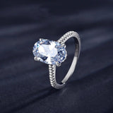 1-3Ct VVS1 Oval Cut Moissanite Diamond Rings For Women Sterling Silver Wedding Engagement  Jewellery GRA Certificate