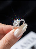 Strking Sunflower  Design 1 Carat VVS1 D Colour Moissanite Diamond Ring