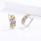 New Colourful Handmade Enamel Fashion Floral High-quality Earrings