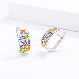New Colourful Handmade Enamel Fashion Floral High-quality Earrings