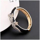 New Arrival Unique Special Leopard On the Enamel Bangle Statement Trendy Bracelet for Women - Party Prom Fashion Gift - The Jewellery Supermarket