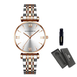 Elegant Fashion Green Malachite Dial Casual Ladies Watches - Stainless Steel Strap Waterproof Quartz Wristwatches