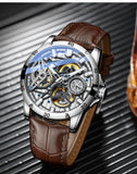 New Unique Design Skeleton Dial Mechanical Watch - Men's Waterproof Luminous Date Automatic Watches - The Jewellery Supermarket