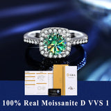 Awesome 100% Real Moissanite Ring  D Colour VVS1 Adjustable Size S925 Silver GRA Certificate Wedding Rings for Women
