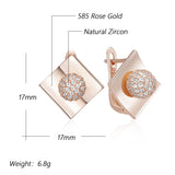 14K Gold Filled Unusual Shiny AAA Zircon Diamonds Dangle High Quality Jewellery Earrings