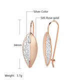 14K Gold Filled With Silver Colour Fashion Rhombus English Needle Drop Earrings