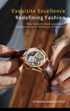 Luxury Brand New Fashion Original Skeleton Leather Strap Automatic Mechanical Wrist Watches for Men