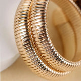 Awesome High-quality Luxury Snake Watch with Stainless Steel Bracelet Fashion Gold Ladies Waterproof Watches