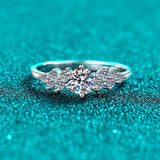0.5ctVVS1 D Colour Moissanite Diamond Sterling Silver 18K WGP Engagement Ring