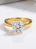 Luxury 1 Carat VV1 D Colour Real Moissanite Diamond Round Engagement Rings