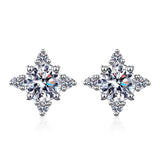 Awesome Star Design 1CT 2CT Moissanite Diamonds Stud Earrings for Woman/Men - 925 Sterling Silver Fine Jewellery - The Jewellery Supermarket