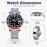 Top Brand Sapphire Crystal Stainless Steel 100M Water Resistant Quartz Watch