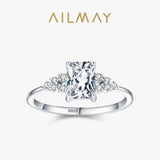 Luxury Princess Cut  AAAA Lab Created Diamond 925 Sterling Silver Fine Ring