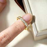Brilliant 2.0MM D Colour VVS1 Moissanite Diamond Half Eternity Ring Fine Jewellery