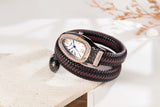 Latest Snake Bracelet Ladies Quartz watch Snake Zodiac Lucky Bracelet  Fashion personality Diamond Leather strap