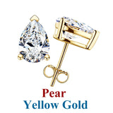 Dazzling 0.5-3ct Moissanite Diamond Sterling Silver Stud Earrings for Women Men