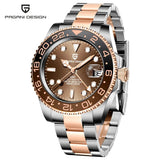 Top Brand Men Mechanical Wristwatches Luxury Ceramic Bezel GMT Watches Automatic 100m Waterproof Watches for Men