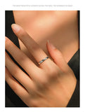 High Quality Charm Star Silver Fashion Shining AAAA Lab Created Diamond Ring