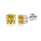 Fabulous Moissanite Diamonds 925 Silver 18K Plated Stud Earrings for Men Women