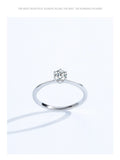 Stunning 925 Sterling Silver AAAA Lab Created Diamond Stackable Solitaire Ring