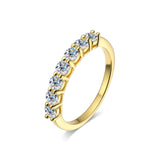 Luxury 0.7CT D Colour Moissanite Diamonds Eternity Rings - GRA Certified Silver Engagement Wedding Fine Jewellery