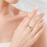 New Charming 925 Sterling Silver Green White AAAA Lab Created Diamond Rings