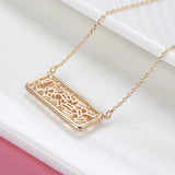 Marvelous Square 14K Filled Rose Gold AAA Zircon Diamonds Necklace - Fashion High Quality Daily Fine Jewellery