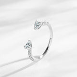 Sparkling Pear-Shaped AAAA Lab Created Diamond 925 Sterling Silver Ring