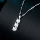 Captivating 1.5cttw Real D Colour VVS1 Full Moissanite Diamonds Necklace For Women  - 925 Sterling Silver Fine Jewellery