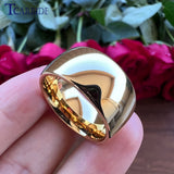 New Domed Polished Shiny 10mm Men Women Tungsten Engagement Wedding Rings