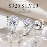 S925 Sterling Silver Radiant Shape 3EX Cut Certified 2.0ct Moissanite Women's Earrings Party Jewelry Gifts With GRA Certificate