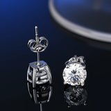 Multicolour 0.1ct-2carat Moissanite Diamonds  D VVS1 925 Silver Stud Earrings
