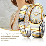 New Arrival Stainless steel Snake Design Cz Diamonds Snake Watches for Women - High Quality Ladies Fashion Watches