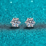 Splendid 8mm 2 Carat Moissanite Diamonds Stud Screw Thread Earrings For Women - 925 Sterling Silver Fine Jewellery - The Jewellery Supermarket