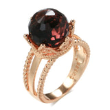 New Unusual 14K Gold Filled Multicolour AAA Zircon Crystal Crown Elegant Rings for Women
